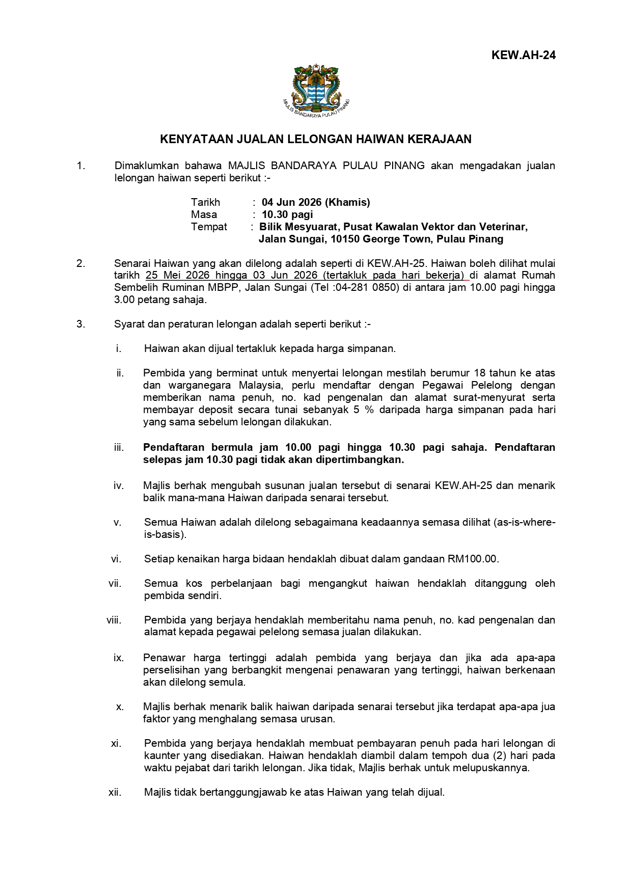 Kenyataan Lelongan Haiwan 25052026 1