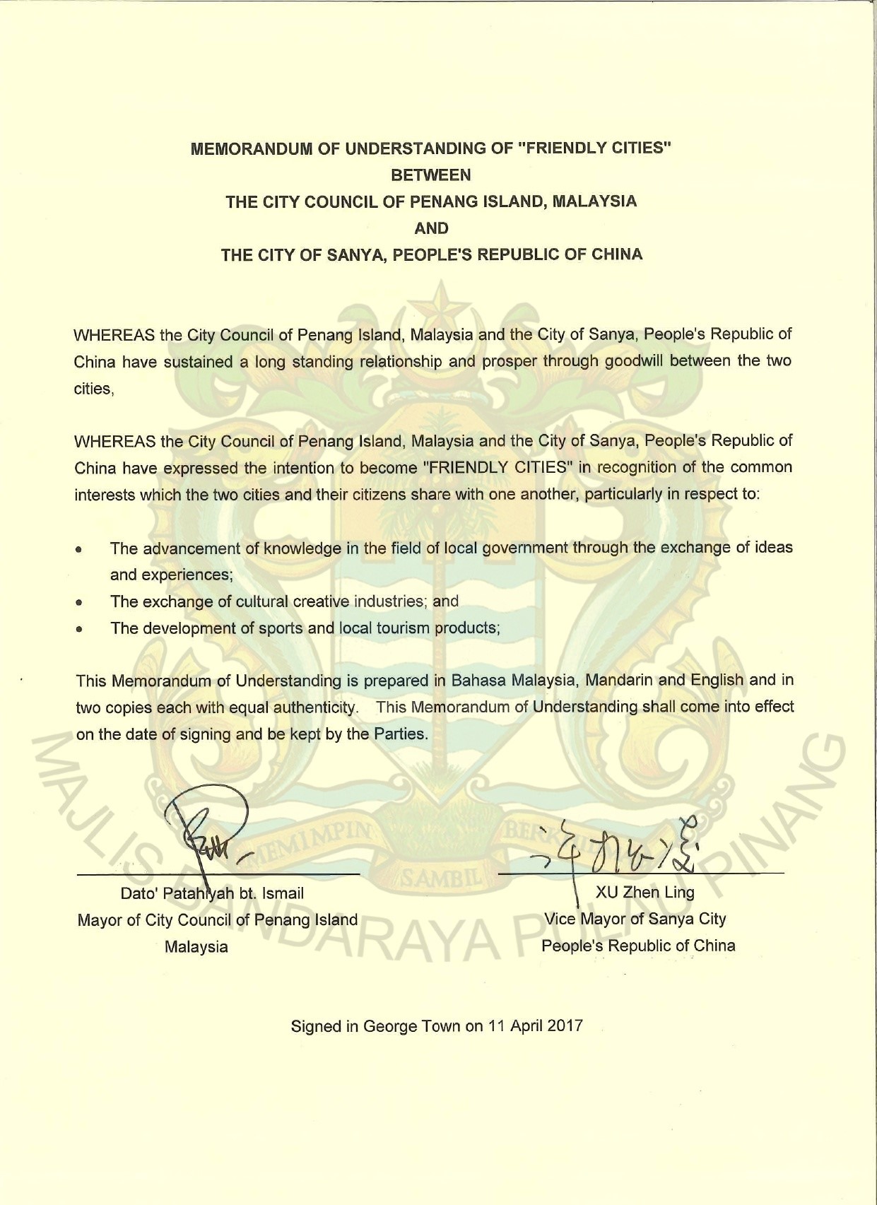 Sanya MOU page 0001